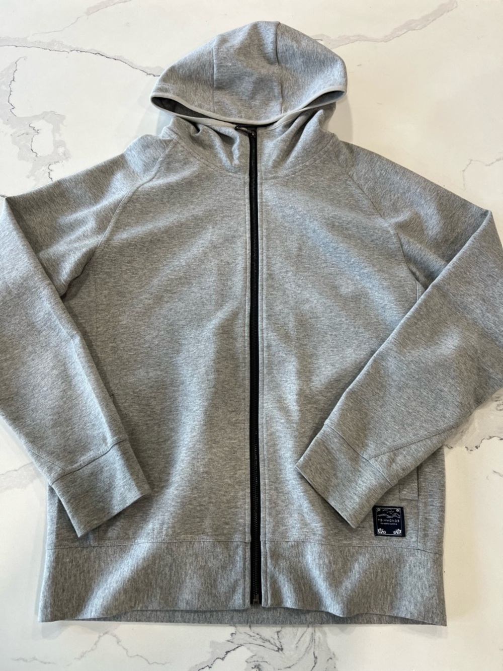 7 Diamonds Grey Hoodie with Navy Floral Lining